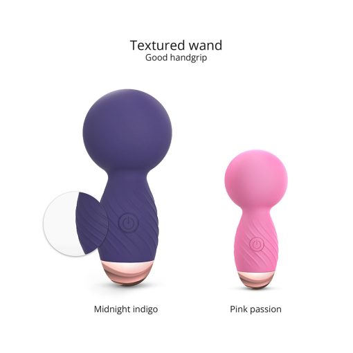 Love To Love Itsy Bitsy Rechargeable Silicone Mini Wand Vibrator Midnight Indigo - Image 4