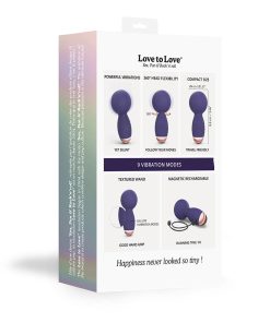 Love To Love Itsy Bitsy Rechargeable Silicone Mini Wand Vibrator Midnight Indigo