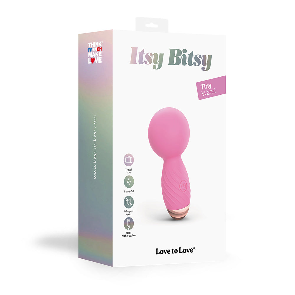 Love To Love Itsy Bitsy Rechargeable Silicone Mini Wand Vibrator Pink Passion 2 Love To Love Itsy Bitsy Rechargeable Silicone Mini Wand Vibrator Pink Passion - Image 2