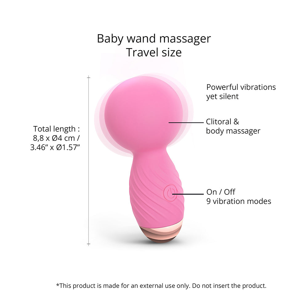 Love To Love Itsy Bitsy Rechargeable Silicone Mini Wand Vibrator Pink Passion 5 Love To Love Itsy Bitsy Rechargeable Silicone Mini Wand Vibrator Pink Passion - Image 5