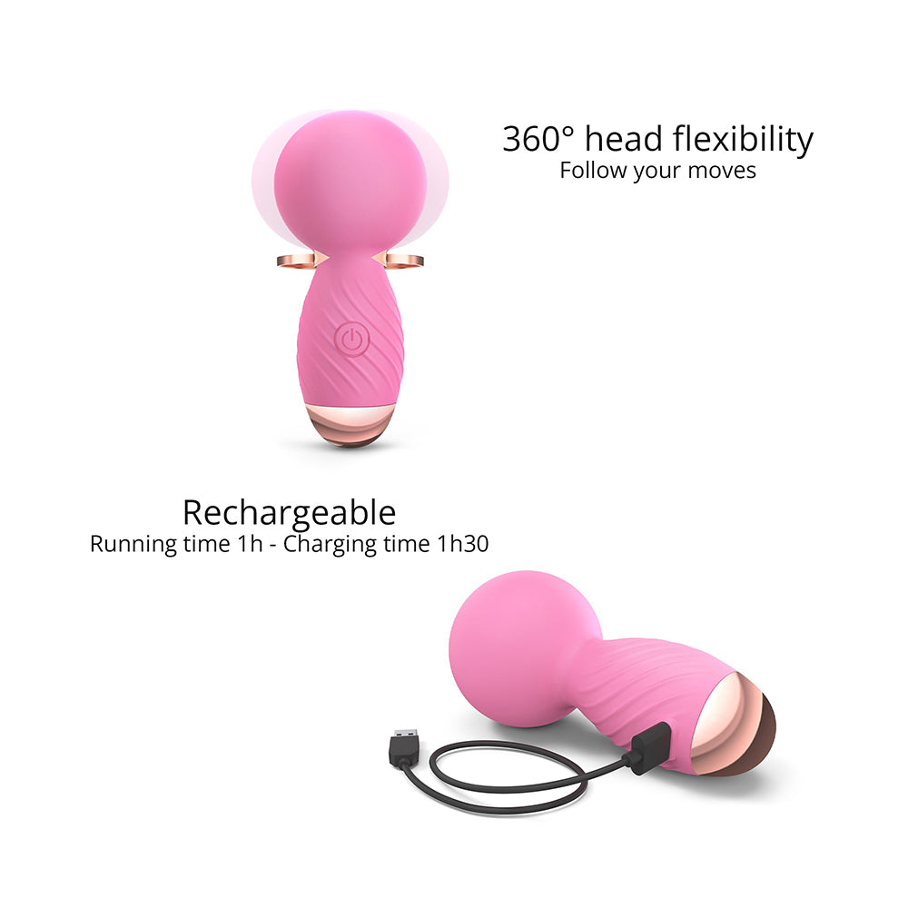 Love To Love Itsy Bitsy Rechargeable Silicone Mini Wand Vibrator Pink Passion 6 Love To Love Itsy Bitsy Rechargeable Silicone Mini Wand Vibrator Pink Passion - Image 6