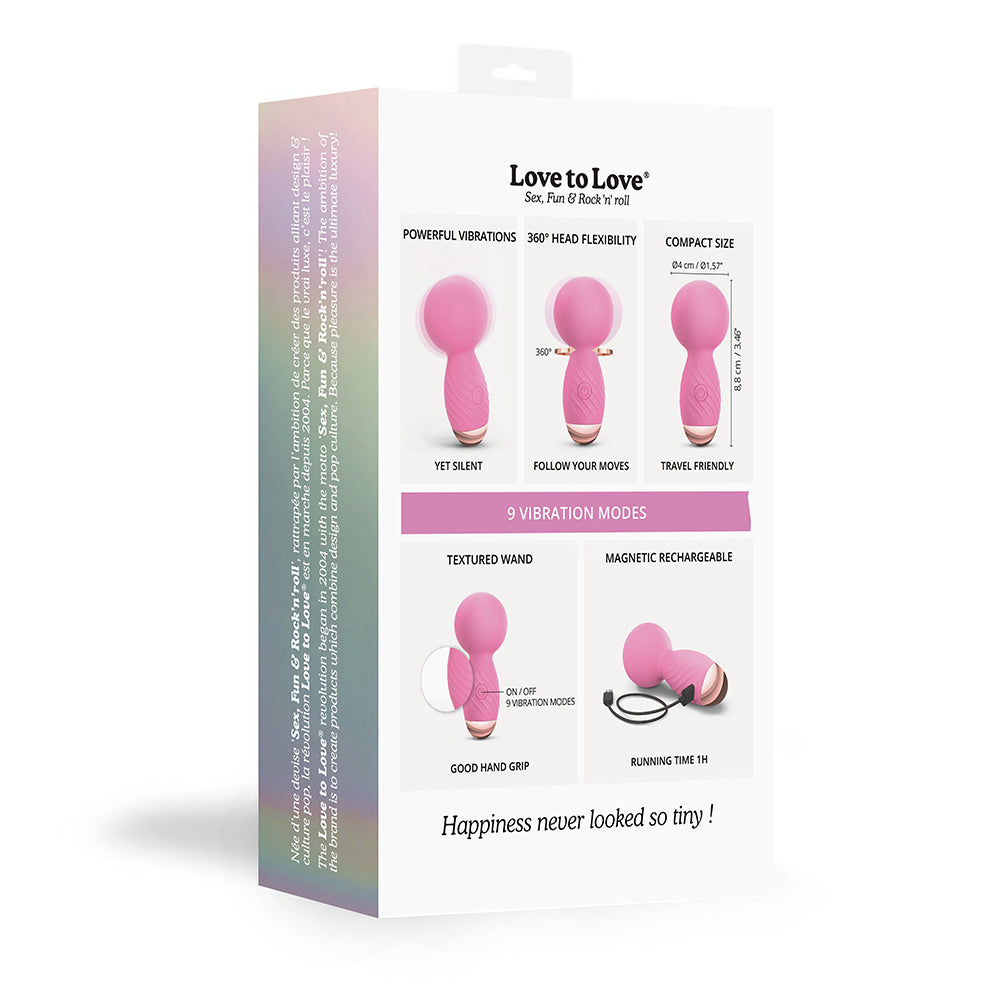 Love To Love Itsy Bitsy Rechargeable Silicone Mini Wand Vibrator Pink Passion 7 Love To Love Itsy Bitsy Rechargeable Silicone Mini Wand Vibrator Pink Passion - Image 7