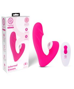 Together Internal Kiss Remote Control Vibe Pink