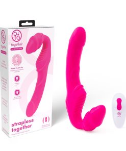 Together Strapless Remote Control Vibrator Pink
