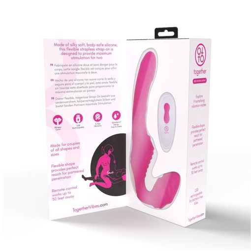 Together Strapless Remote Control Vibrator Pink - Image 10
