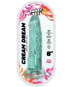 Sweet Sex Cream Dream Bendable 8 In. Jelly Dildo Aqua