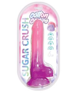 Cotton Candy Sugar Crush 6 In. Silicone Dildo Pink/Purple