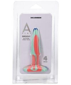 A-Play Groovy 4 In. Silicone Anal Plug Sunrise