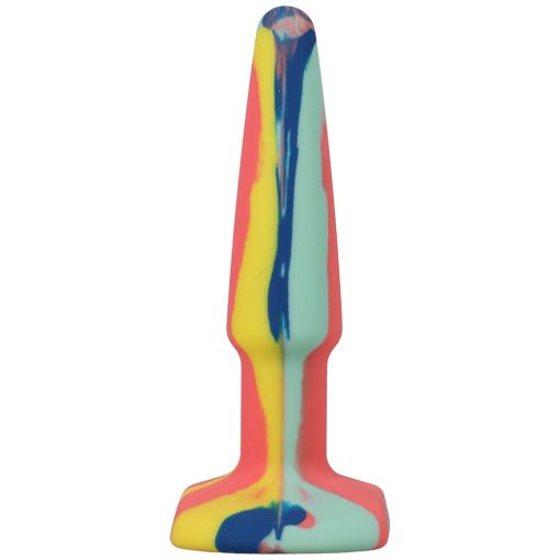 A-Play Groovy 4 In. Silicone Anal Plug Sunrise - Image 3