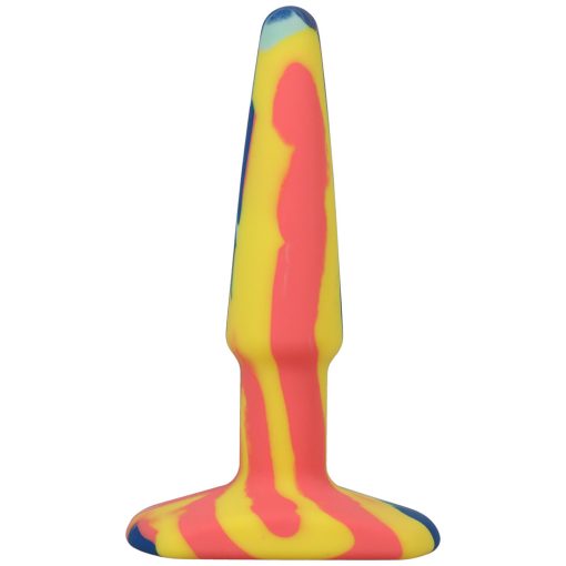 A-Play Groovy 4 In. Silicone Anal Plug Sunrise - Image 4