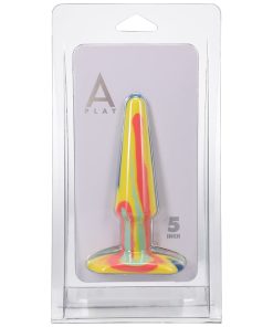 A-Play Groovy 5 In. Silicone Anal Plug Sunrise