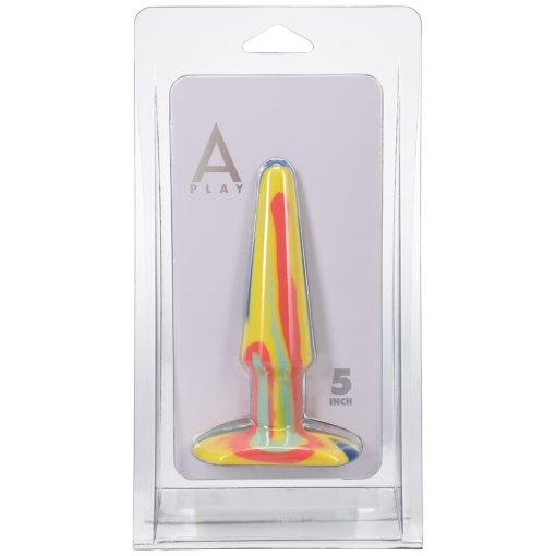 A-Play Groovy 5 In. Silicone Anal Plug Sunrise