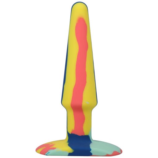 A-Play Groovy 5 In. Silicone Anal Plug Sunrise - Image 2