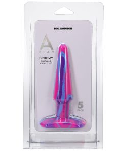 A-Play Groovy 5 In. Silicone Anal Plug Berry