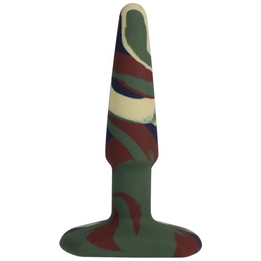 A-Play Groovy 4 In. Silicone Anal Plug Camouflage - Image 2
