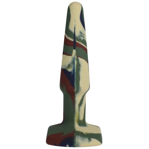 A-Play Groovy 4 In. Silicone Anal Plug Camouflage - Image 3