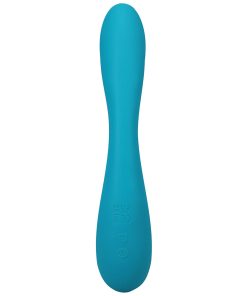 This Product Sucks Rechargeable Bendable Dual Ended Silicone Sucking Clitoral Stimulator & G-Spot Vibrator Teal