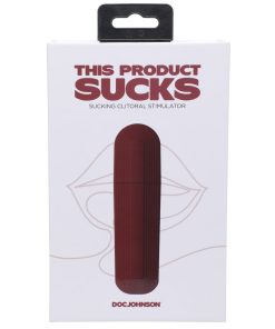 This Product Sucks Rechargeable Silicone Lipstick Sucking Clitoral Stimulator Red