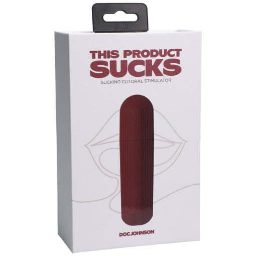 This Product Sucks Rechargeable Silicone Lipstick Sucking Clitoral Stimulator Red - Image 2