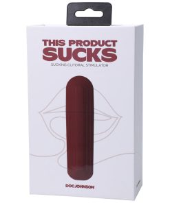 This Product Sucks Rechargeable Silicone Lipstick Sucking Clitoral Stimulator Red