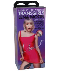 Signature Cocks Transgirls Lena Moon Ultraskyn Dual Density 4.5 In. Cock With Penetrable Ass Beige