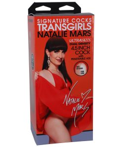 Signature Cocks Transgirls Natalie Mars Dual-Density 4.5 In. Cock With Penetrable Ass Beige