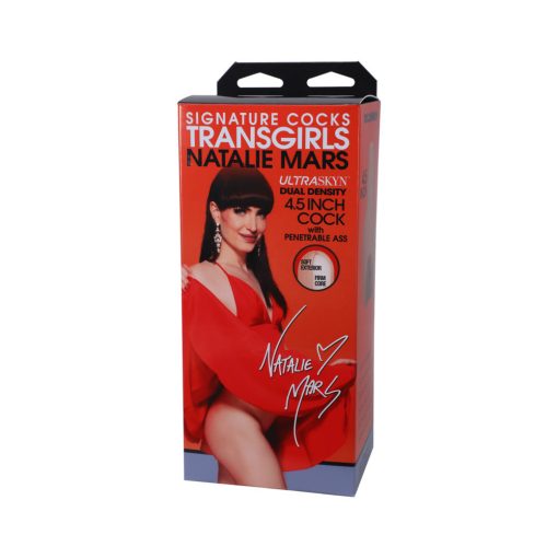 Signature Cocks Transgirls Natalie Mars Dual-Density 4.5 In. Cock With Penetrable Ass Beige - Image 7