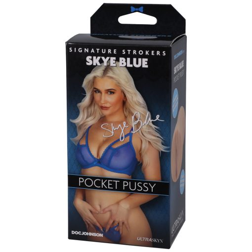 Signature Strokers Skye Blue Ultraskyn Pocket Pussy Beige - Image 2