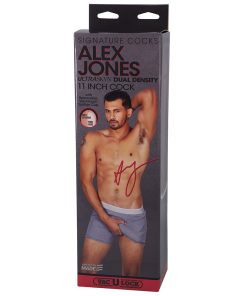 Signature Cocks Alex Jones Ultraskyn 11 In. Dual Density Dildo With Removable Vac-U-Lock Suction Cup Tan