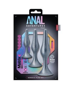 Anal Adventures Matrix Genesis Plug Kit Stellar Silver