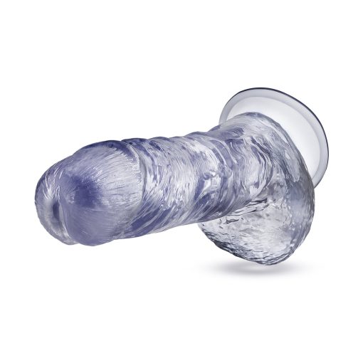 B Yours Plus Hearty N' Hefty 9 In. Dildo With Balls Clear - Image 4