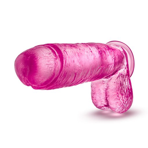 B Yours Plus Big N' Bulky 10.5 In. Dildo With Balls Pink - Image 4