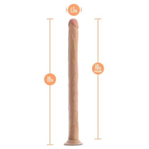 Dr. Skin 19 In. Dildo Beige - Image 7