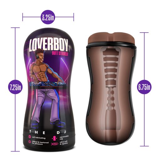 Loverboy The Dj Self-Lubricating Anal Stroker Brown - Image 7