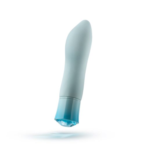 Oh My Gem Ardor Rechargeable Warming Silicone Tapered Vibrator Aquamarine - Image 3
