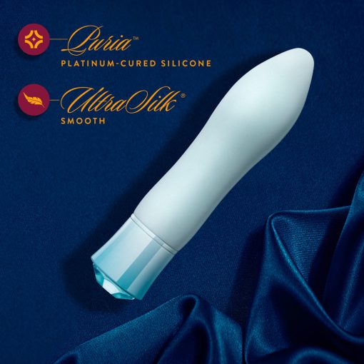 Oh My Gem Ardor Rechargeable Warming Silicone Tapered Vibrator Aquamarine - Image 9
