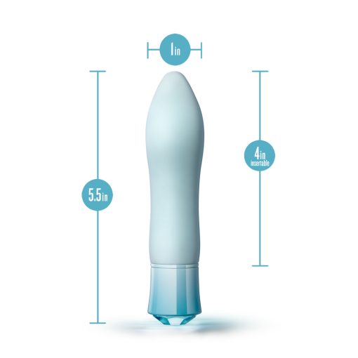 Oh My Gem Ardor Rechargeable Warming Silicone Tapered Vibrator Aquamarine - Image 11