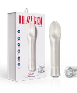 Oh My Gem Bold Rechargeable Warming Silicone Scooped Tongue Vibrator Diamond