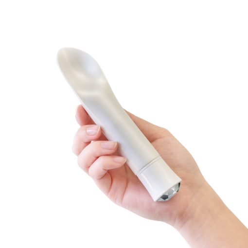 Oh My Gem Bold Rechargeable Warming Silicone Scooped Tongue Vibrator Diamond - Image 6