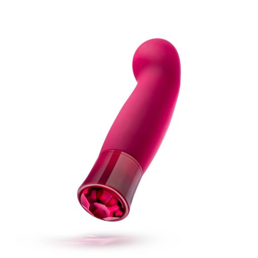 Oh My Gem Classy Rechargeable Warming Silicone G-Spot Vibrator Garnet - Image 5