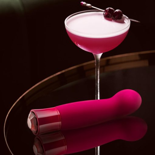 Oh My Gem Classy Rechargeable Warming Silicone G-Spot Vibrator Garnet - Image 7