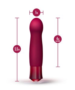 Oh My Gem Classy Rechargeable Warming Silicone G-Spot Vibrator Garnet