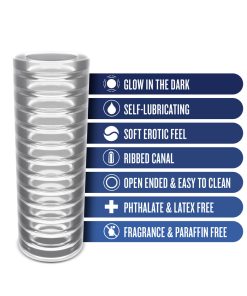 Rize! Ribz Glow In The Dark Self-Lubricating Stroker Clear