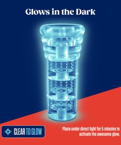 Rize! Luz Glow In The Dark Self-Lubricating Stroker Clear
