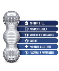 Rize! Feelz Multi-Chambered Stroker Clear