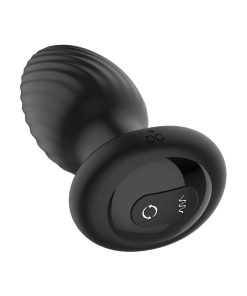Nexus Tornado Rechargeable Remote-Controlled Rotating & Vibrating Textured Silicone Anal Plug Black