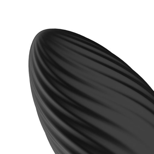 Nexus Tornado Rechargeable Remote-Controlled Rotating & Vibrating Textured Silicone Anal Plug Black - Image 5