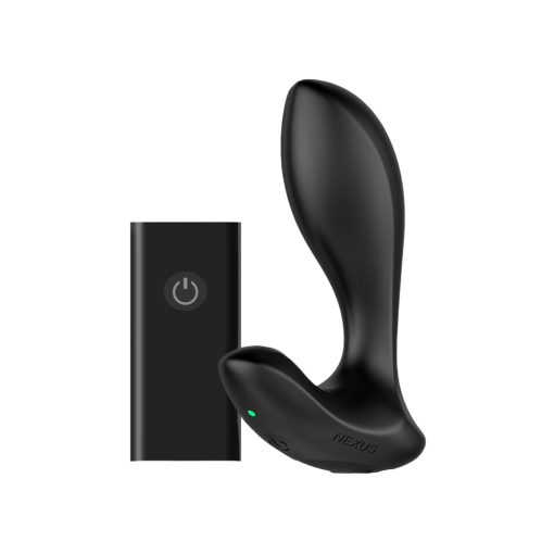 Nexus Duo Plug Rechargeable Remote-Controlled Vibrating Silicone Anal Plug Black - Image 2