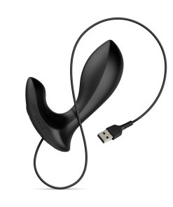 Nexus Duo Plug Rechargeable Remote-Controlled Vibrating Silicone Anal Plug Black