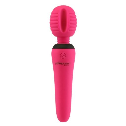 Palmpower Groove Rechargeable Silicone Mini Wand Massager Fuchsia - Image 5